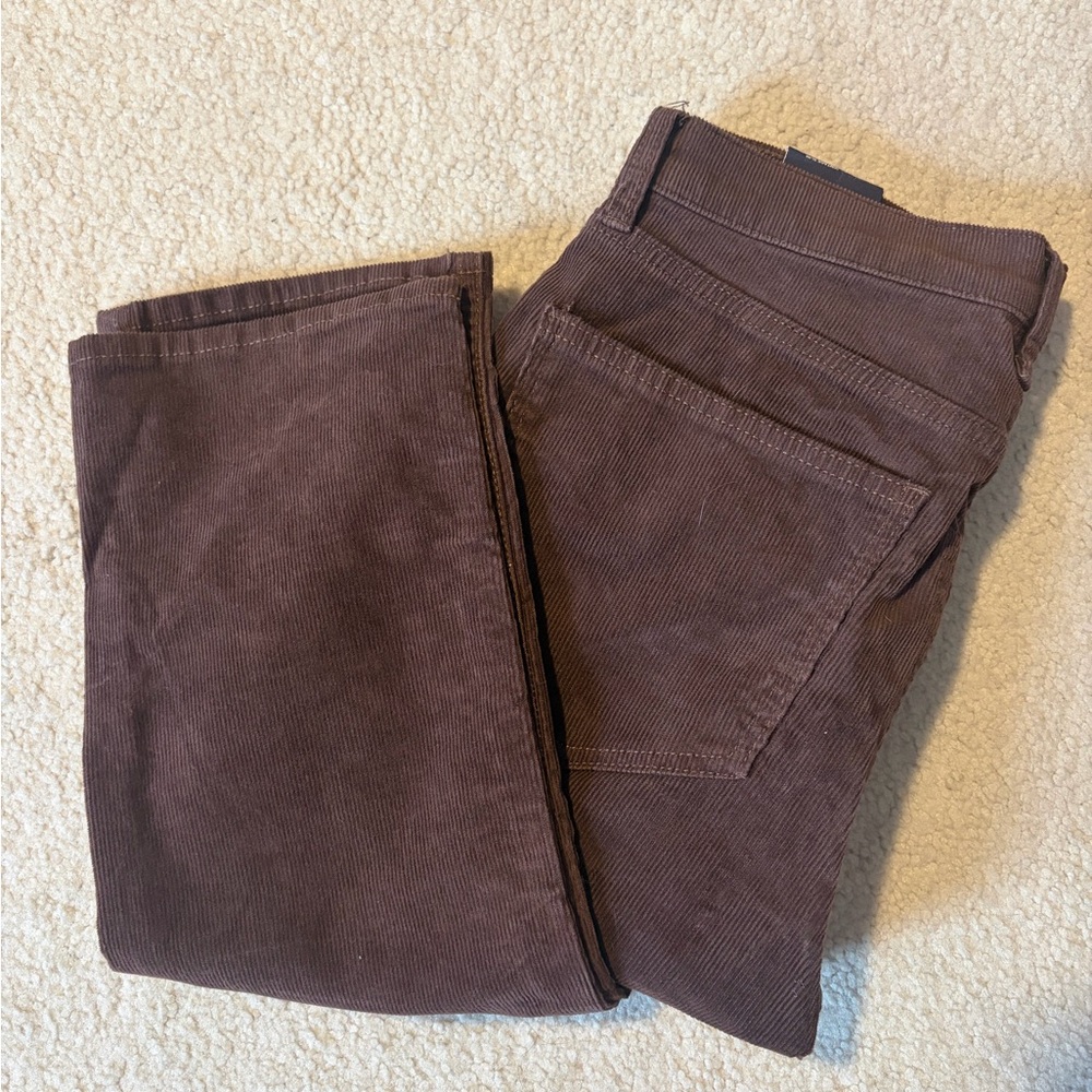 GAP Brown Corduroy High-Rise Pants - 4 Tall